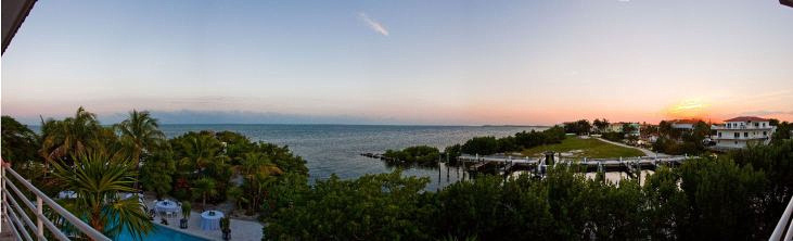 Panorama photo from the balcony of the Oceanside Drive residence where we photographed Victoria and Michael